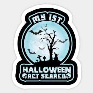 Kids My 1st Halloween Act Scared Costume Sticker